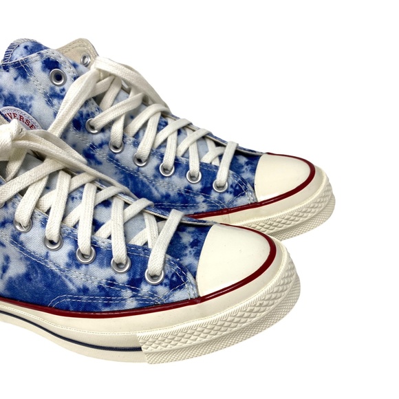 Converse Chuck Taylor High Canvas Blue Women Sneakers Custom 165814C-BLUE/WHITE - Picture 6 of 10